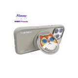 iPhone 16 Pro Max | MagSafe Uyumlu Premium 3D Gözlük ve Zincir Detaylı Nakışlı Kedi Kılıf 2.0
