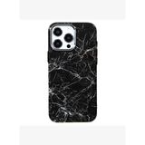 iPhone 16 Pro Max Uyumlu MagSafe Premium Siyah Beyaz Mermer Kamera Korumalı Darbe Emici Kılıf