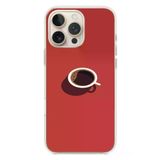 İphone 16 Pro Max Uyumlu Sade Kahve Kupası Baskılı Silikon Kılıf