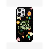 iPhone 16 Pro Siyah Think Happy Renkli Silikon Kılıfı