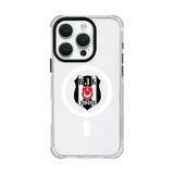 İphone 16 Pro Uyumlu Beşiktaş Logo Şeffaf Magsafe Lisanslı Telefon Kılıfı