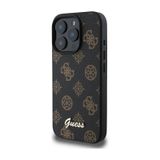 İphone 16 Pro Uyumlu Kılıf Guess Lisanslı Magsafe Şarj Özellikli Yazı Logolu Peony Siyah