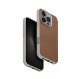 İphone 16 Pro Uyumlu Kılıf Lyden Ds Dualtone Serisi Vegan Deri Kaplama Magsafe Özellikli (Magclick™) Caramel