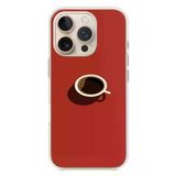 İphone 16 Pro Uyumlu Sade Kahve Kupası Baskılı Silikon Kılıf