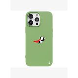iPhone 16 Pro Yeşil Lansman Renkli Silikon Fliying Panda Tasarımlı Premium Kılıf