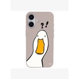 iPhone 16 Pudra What Duck Ördek Tasarımlı Kamera Korumalı Renkli Silikon Kılıf