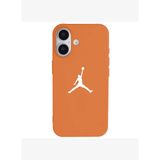 iPhone 16 Turuncu Lansman Renkli Silikon Premium Basketbol Kılıf