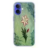 İphone 16 Uyumlu Çiçek Deseni Baskılı Silikon Kılıf
