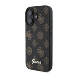 İphone 16 Uyumlu Kılıf Guess Lisanslı Magsafe Şarj Özellikli Yazı Logolu Peony Kapak Siyah