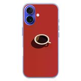 İphone 16 Uyumlu Sade Kahve Kupası Baskılı Silikon Kılıf