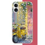 İphone 16 Uyumlu Sarı Mobilet Baskılı Silikon Kılıf