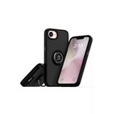 İphone 16E Kılıf Montreal Yüzüklü Silikon Kapak - Siyah