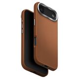 İphone 17 Air Kılıf Lyden Vegan Deri Kaplama İnovatif Görünüm Magsafe Premium Kapak Karamel