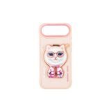iPhone 17 Air Uyumlu MagSafe Stant Özellikl 3D Gözlük Fermuar Kedi Detaylı Cool Cute 2.0 Kılıf 4
