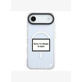 iPhone 17 Air Yanları Beyaz Magsafe Arty Şeffaf Allergic Yazılı Premium Kılıf