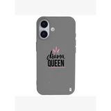 iPhone 17 Gri Lansman Renkli Silikon Drama Queen Tasarımlı Premium Kılıf