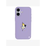 iPhone 17 Lila Lansman Renkli Silikon Cat Lover Kedi Tasarımlı Kılıf