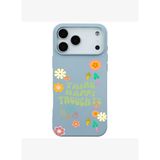 iPhone 17 Pro Bebe Mavisi Think Happy Renkli Silikon Kılıfı