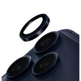 İphone 17 Pro / İphone 17 Pro Max Lens Koruyucu Sapphire Cam Optix Prime Çelik Dayanıklı Çerçeve Lacivert