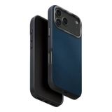 İphone 17 Pro Kılıf Lyden Ds Çift Ton Vegan Deri Magsafe Özellikli (Magclick™) Business Kapak Lacivert