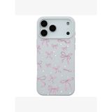 iPhone 17 Pro Max Beyaz Ribbon Stars Kamera Korumalı Premium Renkli Silikon Kılıf