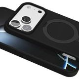 İphone 17 Pro Max İle Uyumlu Kılıf Magsafe İle Uyumlu Mp-Regal Katlanabilir Standlı El Parmak Geçmeli Kablosuz Şarj Destekli Siyah