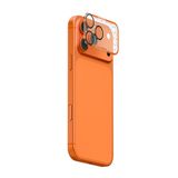 iPhone 17 Pro Max ile Uyumlu Skinarma Magma Serisi Mat Kamera Lens Koruyucu (Turuncu)