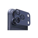 iPhone 17 Pro Max Kamera Lens Koruyucu Karbon Design Tam Kaplayan Mavi