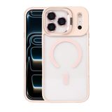 iPhone 17 Pro Max Kılıf Remim Magsafe Lensli Kamera Standlı Kapak - Pembe