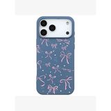 iPhone 17 Pro Max Mavi Ribbon Stars Kamera Korumalı Premium Renkli Silikon Kılıf