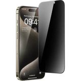 iPhone 17 Pro Max Uyumlu Antistatic Tam Kapatan Hayalet Tamperli Cam Ekran Koruyucu Kırılmaz Cam - Siyah