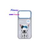 iPhone 17 Pro Max Uyumlu Gözlük Fermuar Bull Terrier Köpek Detaylı Nakış İşleme Kabartma Cute Kılıf