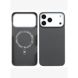 iPhone 17 Pro Max Uyumlu Premium Karbon Fiber Kılıf Darbe Emici Kamera Korumalı MagSafe Destekli