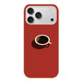 İphone 17 Pro Max Uyumlu Sade Kahve Kupası Baskılı Silikon Kılıf