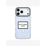 iPhone 17 Pro Max Yanları Beyaz Magsafe Arty Şeffaf Allergic Yazılı Premium Kılıf