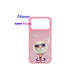 iPhone 17 Pro MaxUyumlu 3D Gözlük Fermuar Rich Kedi Detaylı Nakış İşlemeli Kabartma Cool Cute Kılıf