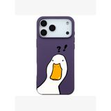 iPhone 17 Pro Mor What Duck Ördek Tasarımlı Kamera Korumalı Renkli Silikon Kılıf