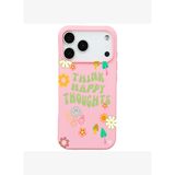 iPhone 17 Pro Pembe Think Happy Renkli Silikon Kılıfı