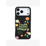 iPhone 17 Pro Siyah Think Happy Renkli Silikon Kılıfı