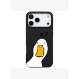 iPhone 17 Pro Siyah What Duck Ördek Tasarımlı Kamera Korumalı Renkli Silikon Kılıf