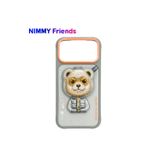 iPhone 17 Pro Uyumlu MagSafe Stant Özellikli 3D Gözlük Fermuar Bear Detaylı Cool Cute 2.0 Kılıf 11A