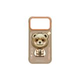 iPhone 17 Pro Uyumlu MagSafe Stant Özellikli 3D Gözlük Fermuar Bear Detaylı Cool Cute 2.0 Kılıf 11B
