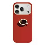 İphone 17 Pro Uyumlu Sade Kahve Kupası Baskılı Silikon Kılıf