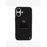 iPhone 17 Siyah Lansman Renkli Silikon Drama Queen Tasarımlı Premium Kılıf