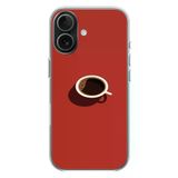 İphone 17 Uyumlu Sade Kahve Kupası Baskılı Silikon Kılıf