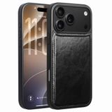iPhone 18 Pro Max için Hakiki Deri Kılıf, Manyetik El Yapımı İnce | Destek Araba Üstü Lüks İş Kapağı Darbeye Dayanıklı Silikon Yumuşak Kenar Kabuk, Siyah, 18 Pro Max 6.7 ''