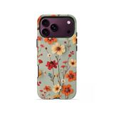 İphone 18 Pro Vorian Çift Katmanlı Mercan Çiçek Bahçesi Kılıf