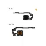 İphone 5S Home Tuşu - Siyah / Uzay Grisi Orta Tuş Butonu Parmak İzi Butonu Açma-Kapama Butonu Açma-Kapama Tuşu Yan Güç Tuşu Power Tuşu Home