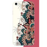 İphone 6 - 6S Uyumlu Etnik Çiçek Deseni Baskılı Silikon Kılıf