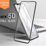 iPhone 6 7 8 Plus X XS 11 Max 3D 5D 6D Büyük Kavisli Ekran Koruyucu Uyumlu Kırılmaz Cam